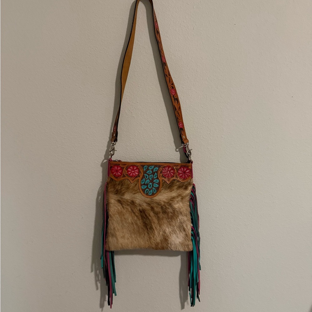 Stylish Multicolor Fringe Crossbody Bag